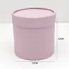 Cubo Grande para Abrazos al por Mayor, Caja para Empaque de Ramo de Flores, Caja de Regalo, Suministros para Floristería, Caja Cilíndrica Pequeña Plateada para Flores