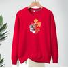 Terry pescoço redondo dragão ano novo suéter pullover plus size solto plus size masculino super macio confortável inverno e primavera