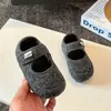 Zapatos de Algodón Gamuzado para Niñas 2025 Otoño e Invierno Nuevos Estilo Coreano Versátiles para Bebé Zapatos de Algodón con Forro de Felpa Suela Suave Zapatos de Princesa para Niñas