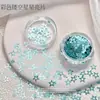 Lentejuelas Pentagrama Huecas de Colores Decoraciones para Uñas, Estrellas Huecas Macaron Populares Piezas Brillantes de Tamaños Mixtos
