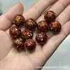 Contas de Laca de 16mm, Contas Soltas, Incrustação Feita à Mão em Pele de Rinoceronte, Artesanato de Laca com Madrepérola, Objetos de Laca, Contas Budistas, Pulseira, Itens Decorativos