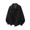 Chaqueta de trabajo vintage multibolsillos, abrigo nuevo de pana para otoño para hombre, top corto versátil casual para exteriores