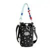 Bolsa Transversal com Cordão Estilo College Azul Claro Estrela, Bolsa Doce para Meninas para Compras Diárias Mãos Livres Bolsa para Garrafa de Água