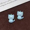 Colgante de Gato Lindo Aleación Heterocromía Unilateral Gatito DIY Collar Pulsera Pendiente Correa de Teléfono Llavero Accesorios