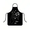 Nuevo Delantal Transfronterizo Delantal de Sarro de Borde No Tejido Delantal de Cocina para Cocinar Estampado de Alto Valor Impermeable