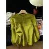 Cárdigan de punto con cuello redondo y borde deshilachado 2026, nuevo estilo primavera, otoño, invierno, chaqueta suéter suave, dulce, elegante y rejuvenecedora
