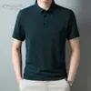 Camisa polo para hombre de Tiktok verano 2023 casual para hombre cuello Jacquard sin costuras camiseta de manga corta