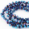 Venta al por mayor accesorios de joyería hechos a mano DIY Cristal cuentas sueltas chapado de alta temperatura agujero lateral cuentas cuadradas cuentas para pulsera accesorios para el cabello