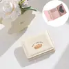 Carteira Curta Ins Simples Acessível Luxuosa Estampada Couro PU Amarelo Leiteiro Porta-Cartões Feminina Estudante Bolsa de Cosméticos Moeda