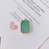 Acessórios para Joias de Liga DIY Atacado Simples Nova Liga K Couro Quadrado Pingente de Brinco Acessórios