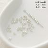 18k Real Gold Laser Beads Round Beads Diy Jóias Pulseira Wen Play Scattered Beads Metal Copper Gold Plated Gasket Acessórios