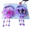 Goma Elástica Infantil Kuromi Melody Flor Banda para el Cabello Linda Princesa Alta Elasticidad Borla para el Cabello Anillo para el Cabello Accesorios para el Cabello