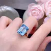 Anillo de Topacio Natural Puro, Calidad de Cuerpo Completamente Limpio, Color Súper Fuego, Tamaño de Piedra Suelta 10*14mm Plata 925