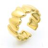 Moda criativa amor anel aberto personalidade transfronteiriça ouro 18K aço inoxidável anel de coração joias atacado