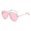 2026 Gafas de Sol de Moda Europeas y Americanas de Venta Caliente Transfronterizas Estilo Simple Versátil Elección de Influencer Montura Grande Estilo Aviador Retro