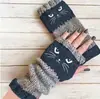 Luvas Personalizadas para Outono e Inverno, Luvas de Tricô Quentes e Fashion para Mulheres, Luvas Bordadas Patchwork Quentes da Moda Transfronteiriça