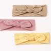 Accesorios para el cabello fino de otoño para bebés, diadema ancha con orejas de conejo de color caramelo para niños europeos y americanos, banda para el cabello para bebés que combina con todo.