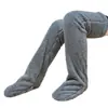 Nuevos Calcetines de Piso de Oso de Peluche Lindos y Cómodos Calcetines Largos Simples Rodilleras Calcetines Altos Cálidos Calcetines para Deportes al Aire Libre