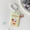 Capa Elástica de Corda para Deslizamento de Desenho Animado Estilo Coreano de Cachorrinho Porta-Cartão para Meninas Caçando Ídolos Porta-Cartão Pequeno de 3 polegadas Pingente de Chaveiro Bolsa para Cartão