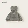Ropa para Niños Youbao Sudadera con Cremallera para Niños Sudadera de Bebé con Dibujos Animados Estilo Coreano Otoño e Invierno 2026 Chaqueta de Rayas para Niños