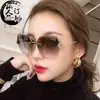 Óculos de Sol Sem Aro de Borda Cortada Nova Moda Transfronteiriços para Mulheres, Óculos de Sol de Celebridade da Internet, Óculos Tendência Douyin para Fotografia de Rua