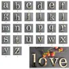 Adesivos de Letras Letras Minúsculas em Inglês Adesivos de Parede Adesivos Acrílicos 3D Superfície Espelhada Adesivos de Decoração para Casa