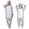 Pijama Enterizo de Franela Coral Fleece Animales de Dibujos Animados Dragón Negro Iron Man Superman Monstruo de Tres Ojos Engrosado y Cálido