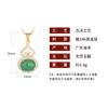 Diseño Estilo Palacio Accesorios Étnicos Colgante Cobre Chapado en Oro Incrustado con Calcedonia Natural Collar Calabaza Verano para Mujer Sensación de Alta Gama