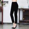 2022 Otoño Nuevos Pantalones Moda Mujer Más Fácil de Combinar Negro Ajustado Terciopelo Dorado Pierna Recta Casual Venta al por Mayor