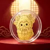 Adesivos de telefone banhados a ouro com designs auspiciosos, adesivos festivos de folha de ouro, brindes corporativos de live-streaming do Ano do Carneiro, lembrancinhas de Ano Novo