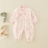 Ropa de una pieza para bebé para primavera y otoño Estilo nacional Ropa para salir Ropa de otoño para niña Ropa para Luna Llena Cien Días Ropa para gatear