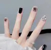 Uñas Postizas Usan Armadura 24 Piezas Europa, América y Sudeste Asiático Explosiones Transfronterizas Pegatinas para Manicura Mediana y Larga Temperamento Lote de Manicura
