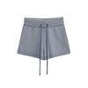 Pantalones casuales de encaje con cordón en la cintura elástica, estilo europeo y americano, holgados y cómodos, pantalones de punto simples de pierna ancha para casa