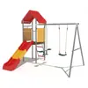 Tobogán Exterior para Niños Equipo de Diversión para Jardín de Niños Combinación de Estructura para Trepar Comunitaria Tobogán Columpio Juguete para Trepar