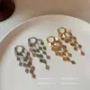 Pendientes de Borla Larga para Primavera y Verano, Combinan con Todo, para Mujer, Lujo Ligero, Gama Alta, Temperamento, Pendientes Atmosféricos, Pendientes, Pendientes de Botón, Resaltan el Rostro, Arete Pequeño, Cierre de Pendiente