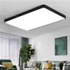 Luminária de Teto LED Redonda para Quarto Sala de Estar Retangular Moderna Simples Macaron com Controle Remoto Dimerizável