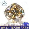 Hengli Lai Feifang Champagne 0.5~4.5 quilates Cinturón de Diamantes Mosan Certificado GRA Tarjeta Negra Anillo de Joyería Piedra Principal