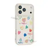 Funda de Teléfono Simple de Corazón Colorido Más Vendida en Shopee para Apple 13 Pro Max, Funda Suave a Prueba de Golpes, Cubierta de Silicona para iPhone 17