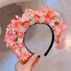 Grampo de Cabelo de Quanzhou Aro de Cabelo Super Fada Flor Headwear Menina Estilo Étnico Guirlanda Faixa de Cabeça Celebridade da Internet Foto Acessórios de Cabelo