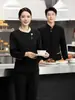 Uniformes para personal de catering, de manga larga para mujer, nuevos de otoño/invierno, estilo chino, para casa de té, restaurante, hotel y personal de hotel, ropa para hombre