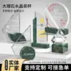 Nuevo trofeo de cristal de mármol personalizado premios anuales para empleados regalos artesanías grabado gratuito