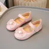 Zapatos de Cuero para Niñas 2026 Primavera y Otoño Nuevos Versátiles Zapatos de Princesa para Niñas, Zapatos de Rendimiento Antideslizantes de Suela Blanda para Niños Mayores