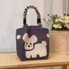 251 Modelos de Bolsas Quadradas Pequenas Populares Transfronteiriças, Bolsas de Lanche de Tricô Portáteis de Grande Capacidade para o Trabalho, Deslocamento e Sacolas de Presente