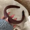 Diadema de tela de terciopelo ligero, diadema simple de lunares elegante para lavarse la cara, scrunchie de corona alta, accesorio para el cabello tipo diadema para mujer