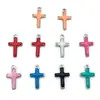 10 Colgantes DIY de Acero Inoxidable con Forma de Estrella de Cinco Puntas, Luna, Corazón, Cruz con Goteo de Aceite Mezclados Aleatoriamente con Múltiples Opciones para Elegir