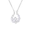 Collar de plata de ley 925 con circonitas en forma de U para mujer, cadena de clavícula sencilla, ligera, de lujo, exquisita y de alta gama, 1134T