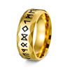 Anillo Transfronterizo Amazon Vikingo Nórdico Runa Vikinga de Acero Inoxidable Plata Antigua Retro Joyería para Hombres