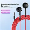 Fones de ouvido com fio estendidos de 3 metros sem microfone, estéreo com graves pesados, som original, monitor dedicado, fones de ouvido intra-auriculares de alta qualidade sonora 6D