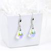 Pendientes de Moda con Colgante de Hoja Barroca de Comercio Exterior para Mujer, Aguja Chapada en Plata, Cristal Austriaco, Turmalina, Pendientes de Hoja de Arce, Joyería