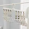 Perchero Plegable Multifuncional de 8 Ganchos para Viaje Organizador de Almacenamiento para Dormitorio Perchero de Plástico Portátil con Múltiples Ganchos para Secar Ropa Interior y Calcetines
